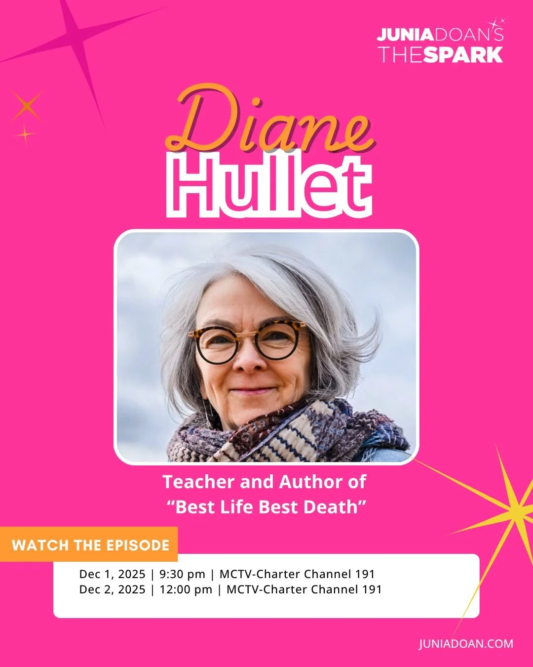 Teacher and Author of &ldquo;@bestlifebestdeath&rdquo; Diane Hullet is an appreciator and supporter of the end of life and death. She believes this powerful topic should be seen as a time for celebration and love, and she helps families get to this p