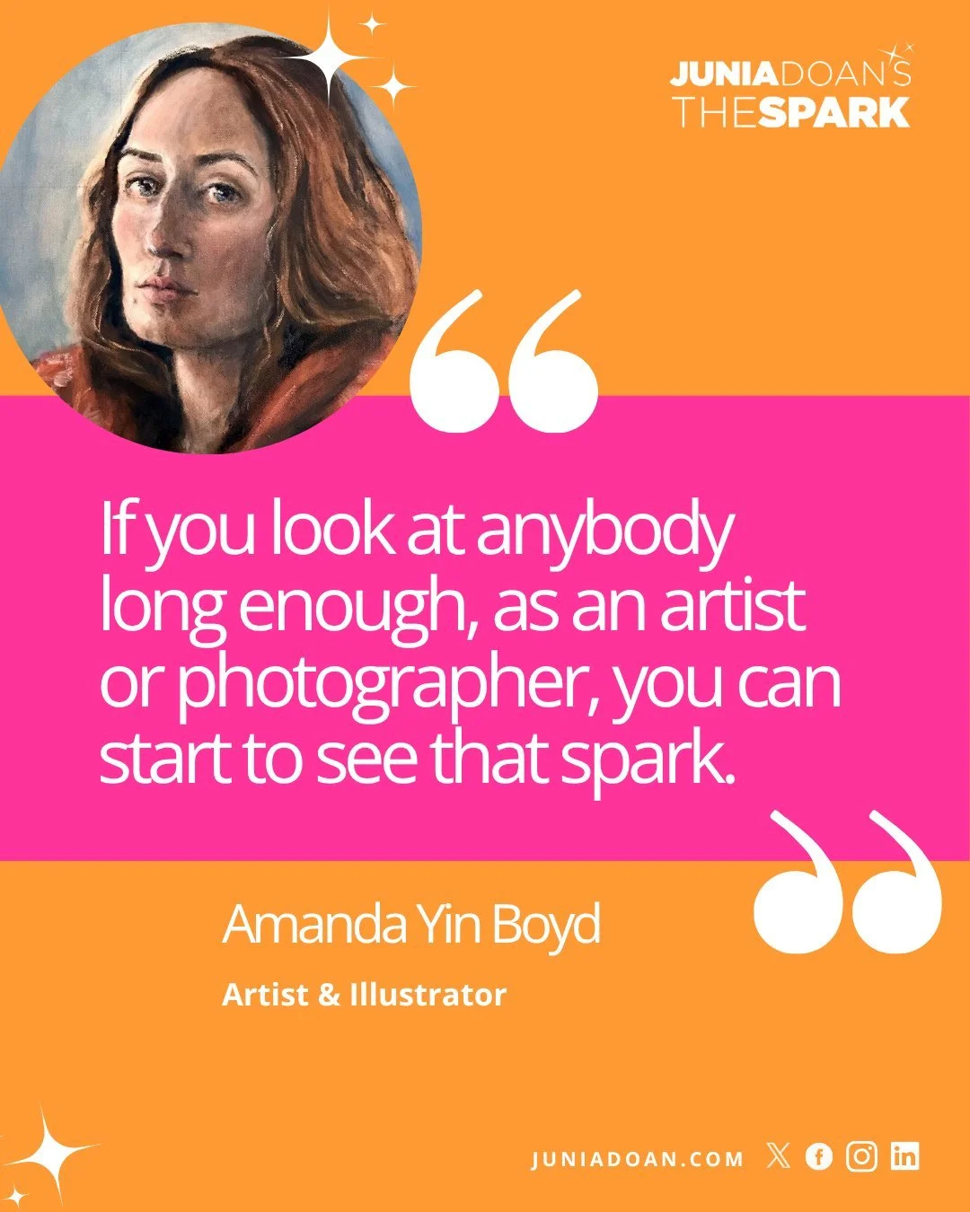 &ldquo;If you look at anybody long enough, as an artist or photographer, you can start to see that spark.&rdquo; Artist &amp; Illustrator @aboydyinstudio says despite being classically trained in the fine arts, she prefers an alluring abstract style 