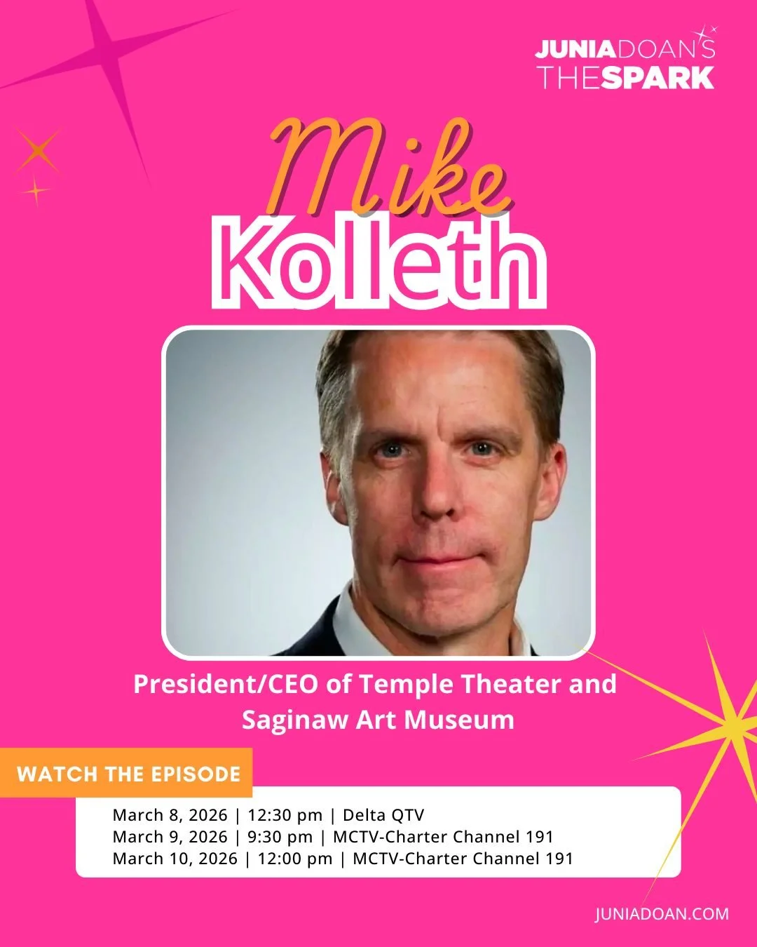 Coming up, President/CEO of Temple Theater and Saginaw Art Museum Mike Kolleth discusses the many challenges of managing community art institutions during a pandemic.

Tune in Sunday, March 8, 2026, at 12:30 p.m. on Delta College Public Media, Monday