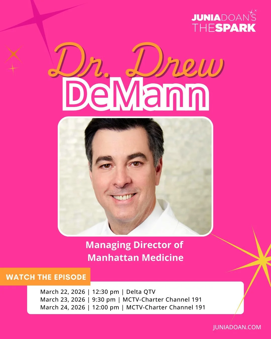 Next week we explore the intricacies of pain management and a variety of procedures with Managing Director of Manhattan Medicine @dr.demann.

Tune in Sunday, March 22, 2026, at 12:30 p.m. on Delta College Public Media, Monday, March 23, 2026, at 9:30