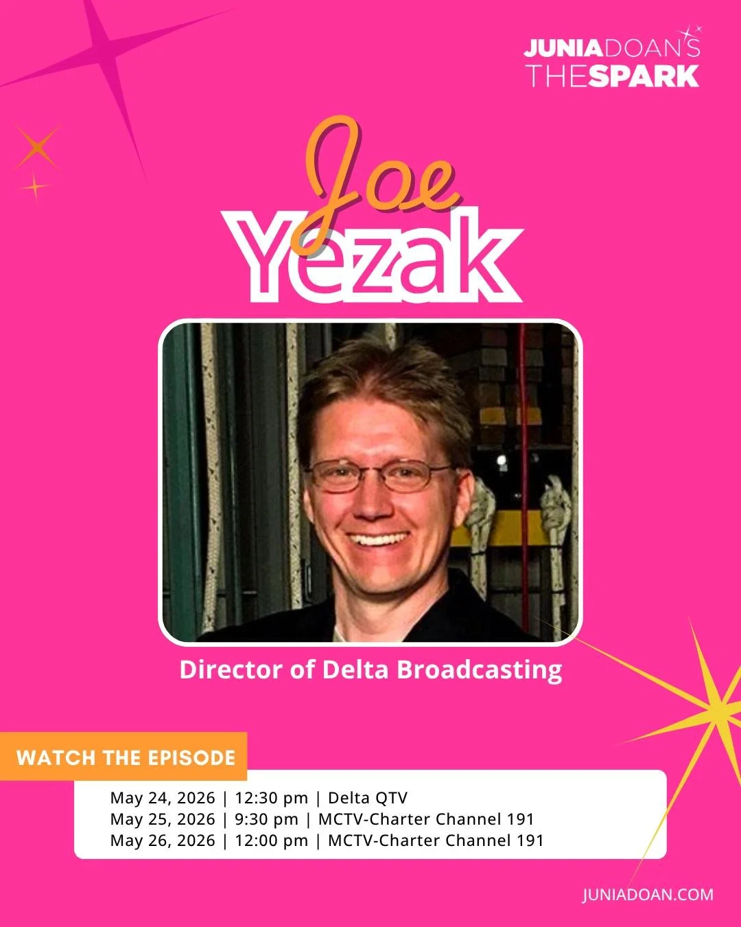 Next week, Director of Delta Broadcasting Joe Yezak talks about the qualities that make TV and radio timeless and magical. @wdcq

Tune in Sunday, May 24, 2026, at 12:30 p.m. on Delta College Public Media, Monday, May 25, 2026, at 9:30 p.m. or Tuesday