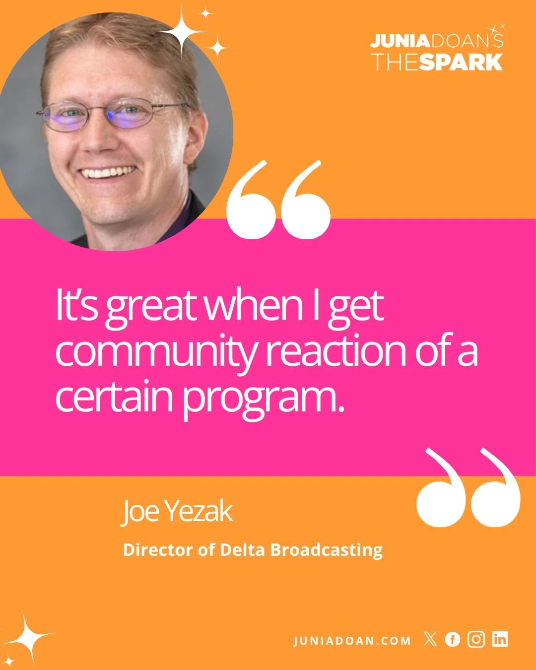 &ldquo;It&rsquo;s great when I get community reaction of a certain program.&rdquo; Director of Delta Broadcasting Joe Yezak loves how Delta allows viewers to put in their own requests on programming. It&rsquo;s one of the special aspects that makes D
