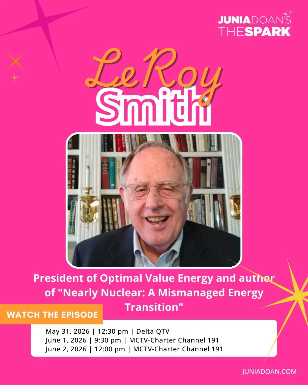 President of Optimal Value Energy and author of "Nearly Nuclear: A Mismanaged Energy Transition" LeRoy Smith discusses the book he wrote about the failed attempt of Midland Michigan building a nuclear power plant.

Tune in Sunday, May 31, 2