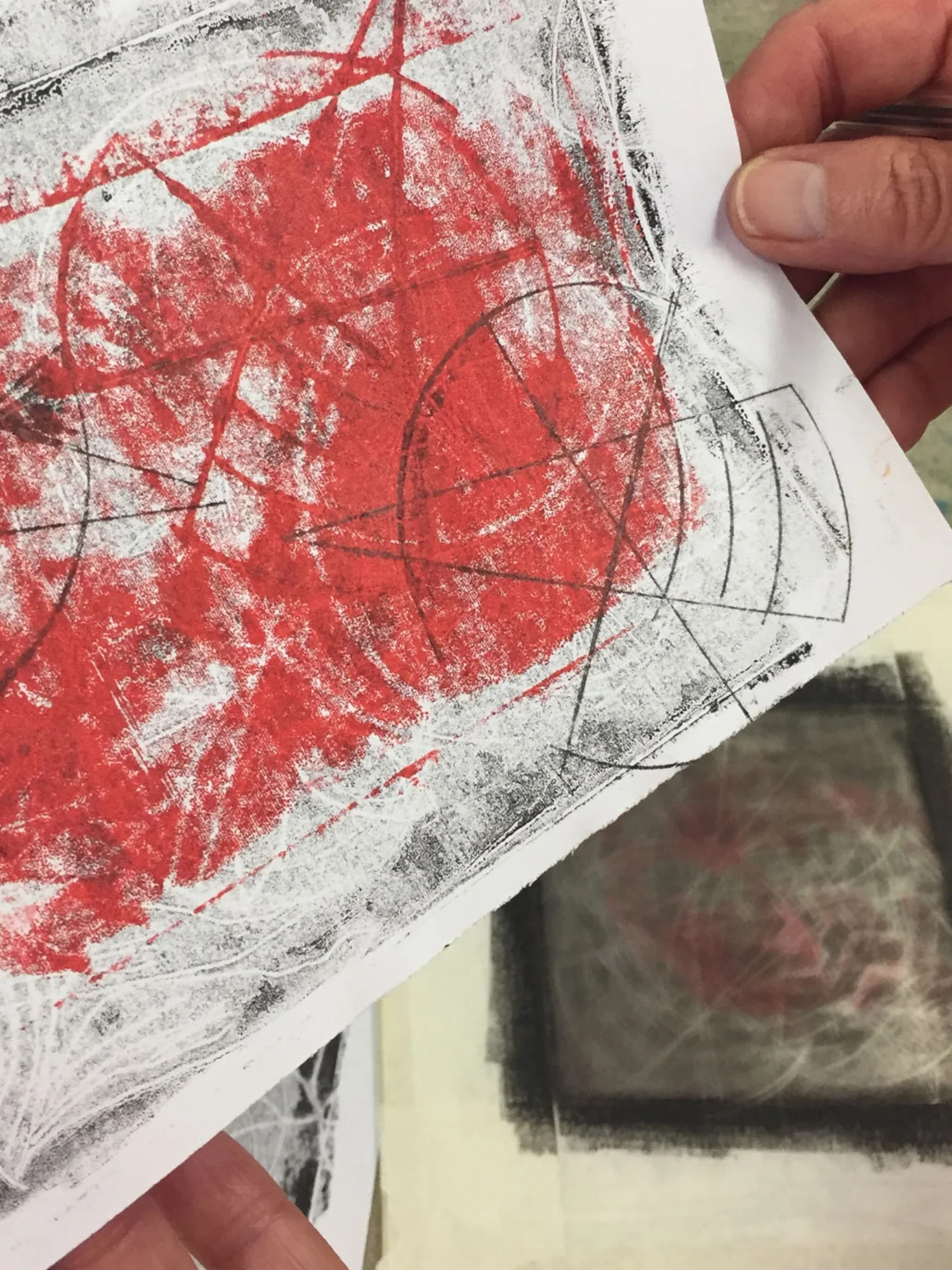 monoprinting with GoldsQUAD