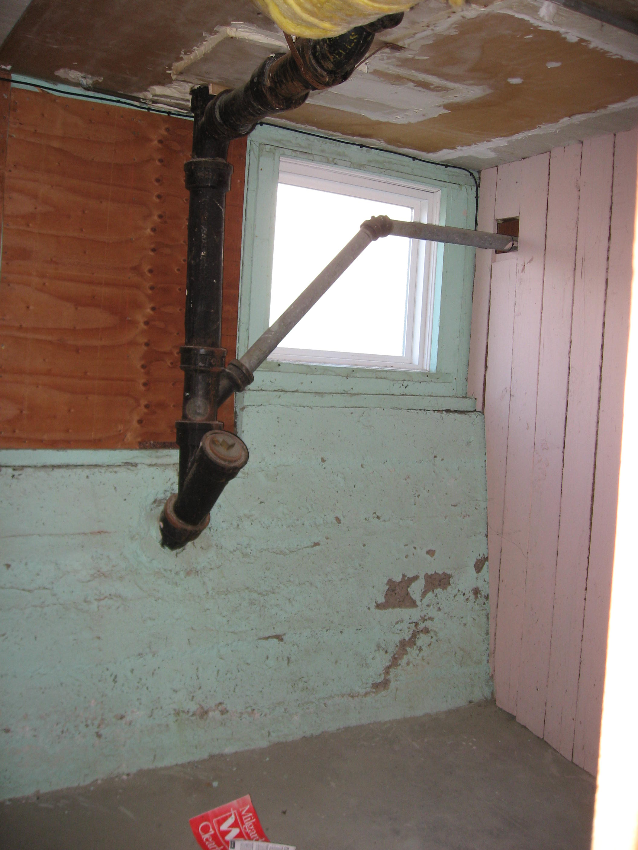 Existing basement storage space