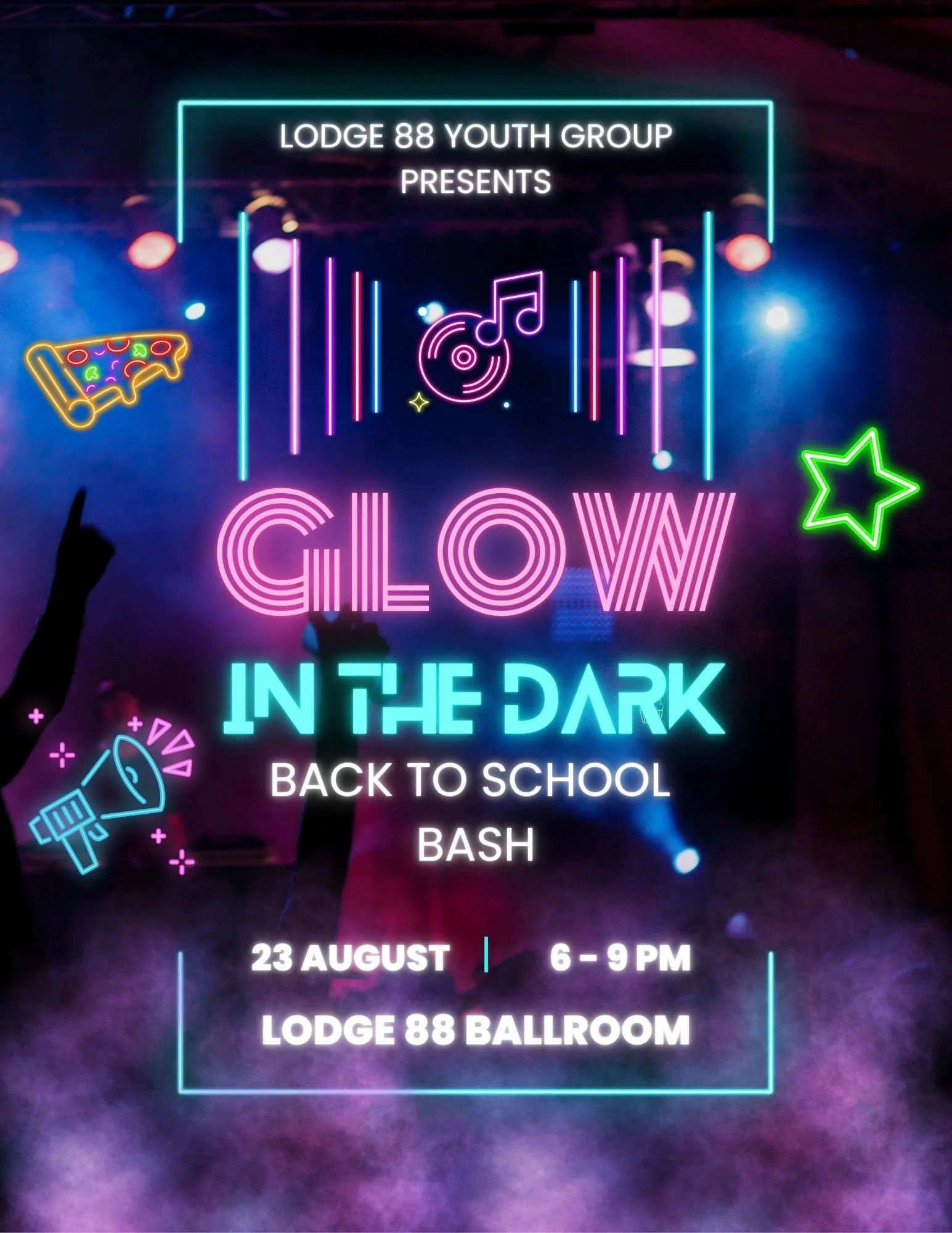 Glow in the Dark - Back to School Bash - August 23, 2025