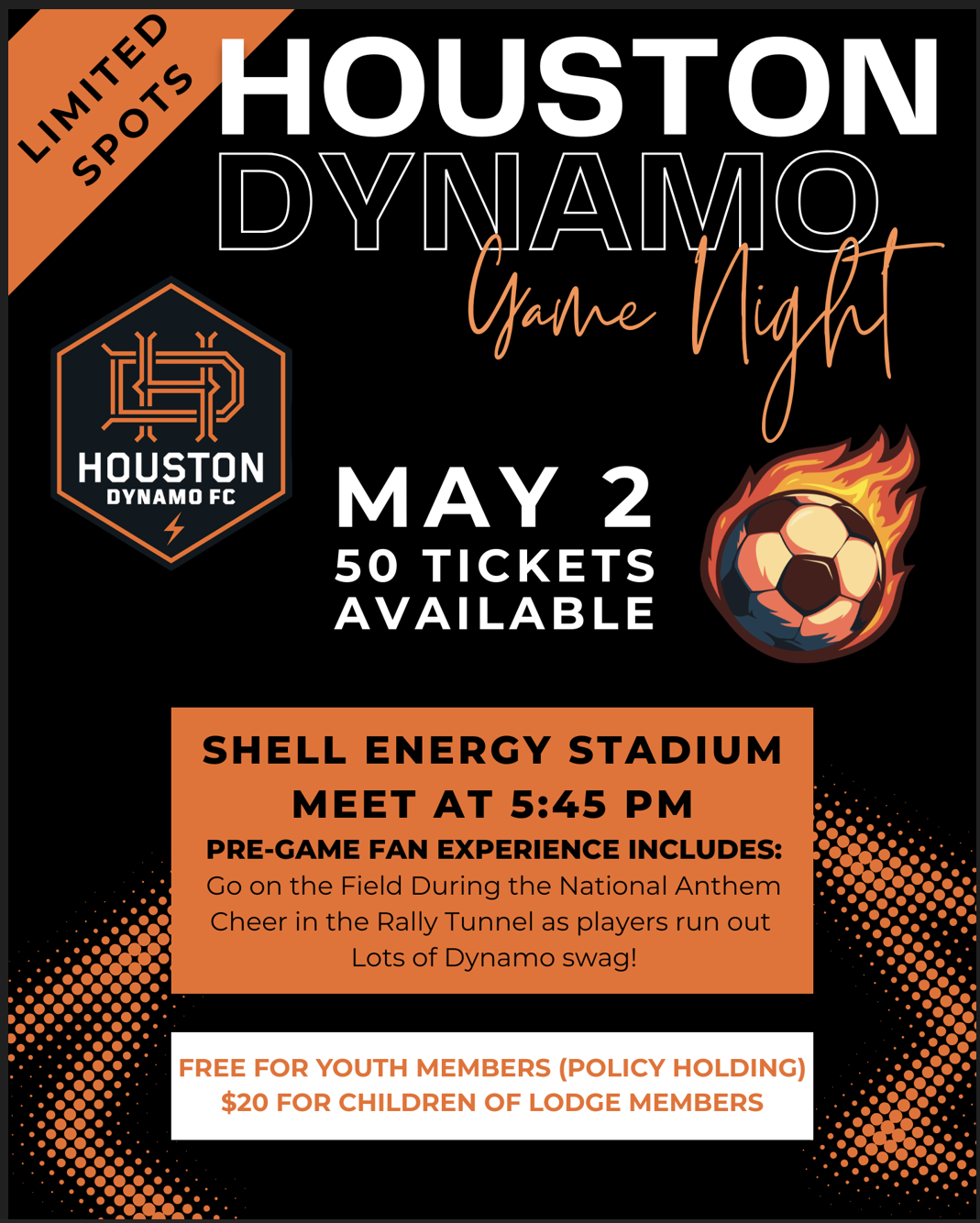 Dynamo Night for the Youth Club - May 2nd
