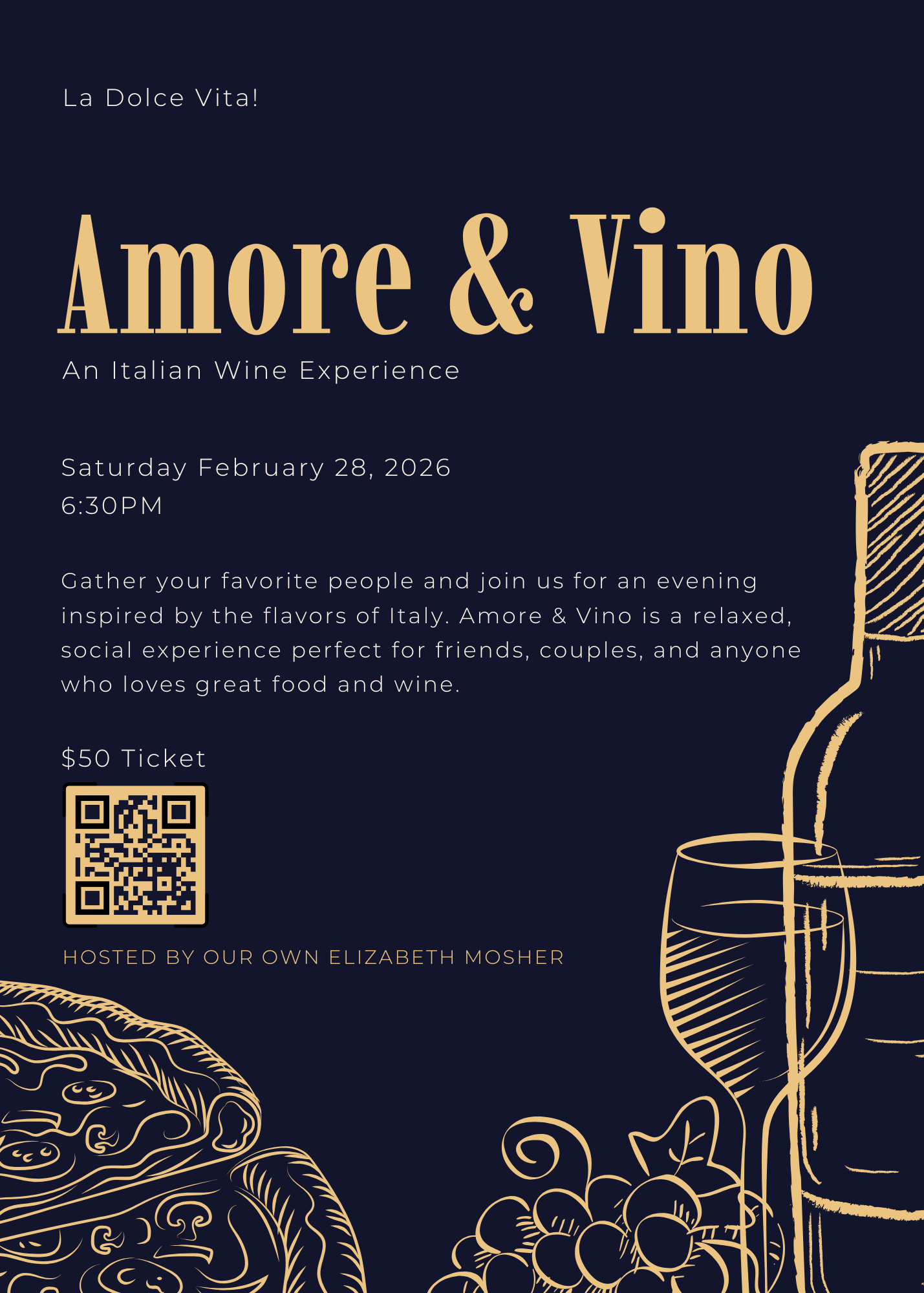 Blue Room Amore & Vino: An Italian Wine Experience - February 28