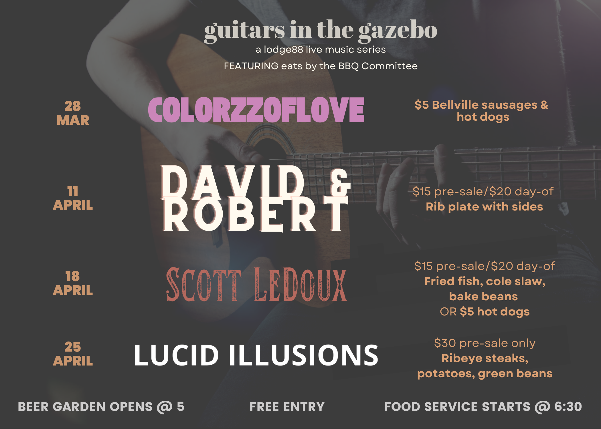 Lucid Illusions at Beer Garden - Steak Night