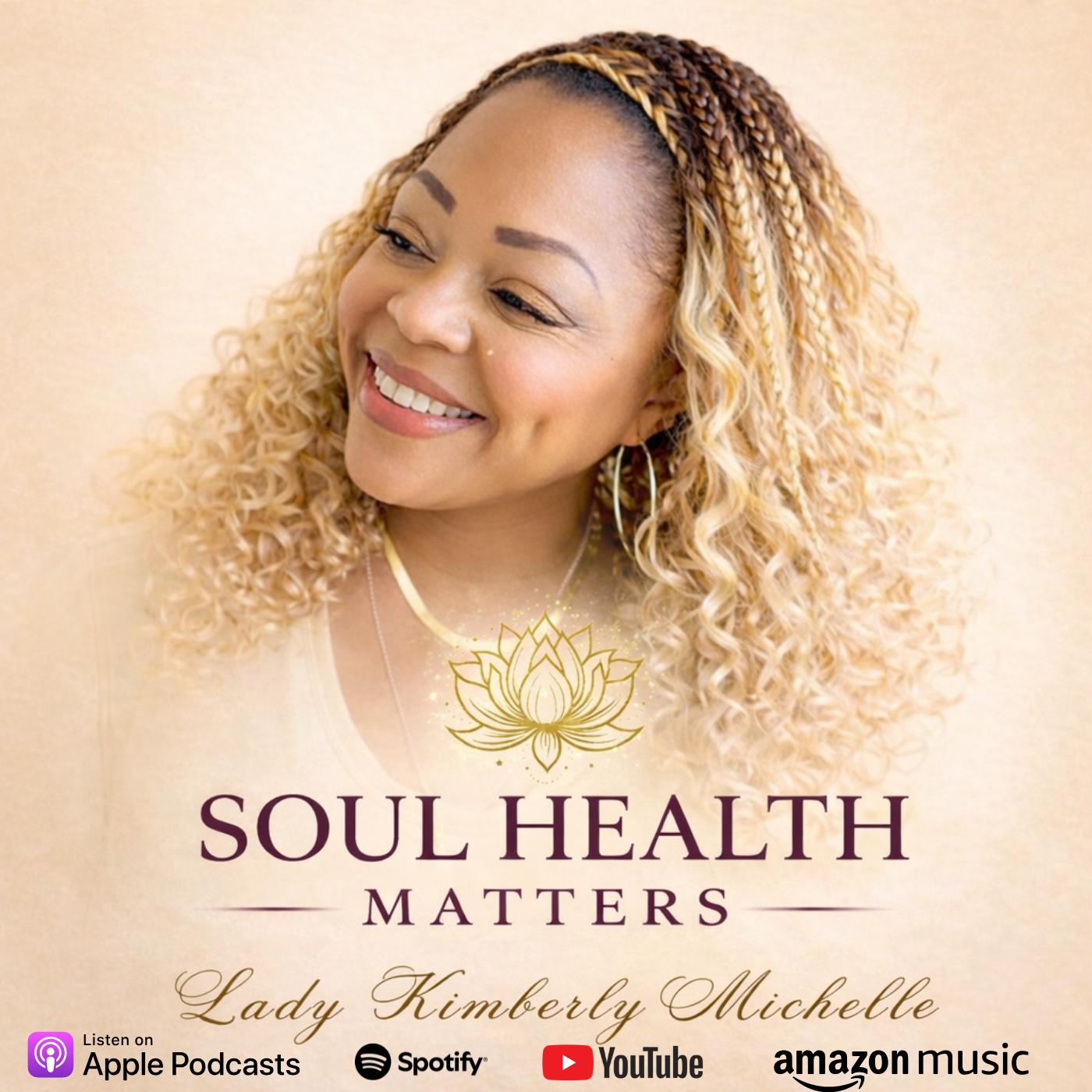 LADY KIMBERLY MICHELLE HOSTS A SPIRITUALLY GROUNDED PODCAST SHOW FOCUSED ON THE IMPORTANCE OF PRIORITIZING ONE'SSOUL HEALTH.