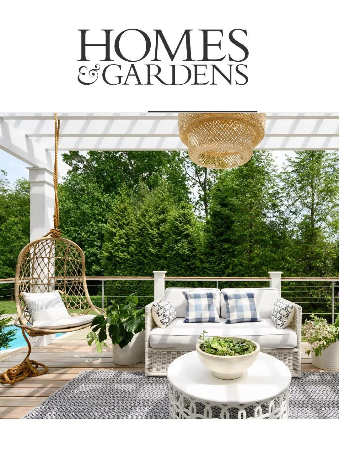 We're honored to be featured in @homesandgardensofficial for one of our favorite outdoor living rooms! We loved this project and love our team who worked so hard bringing it all together.  Special thanks to @marnielysekatz for supporting our work and