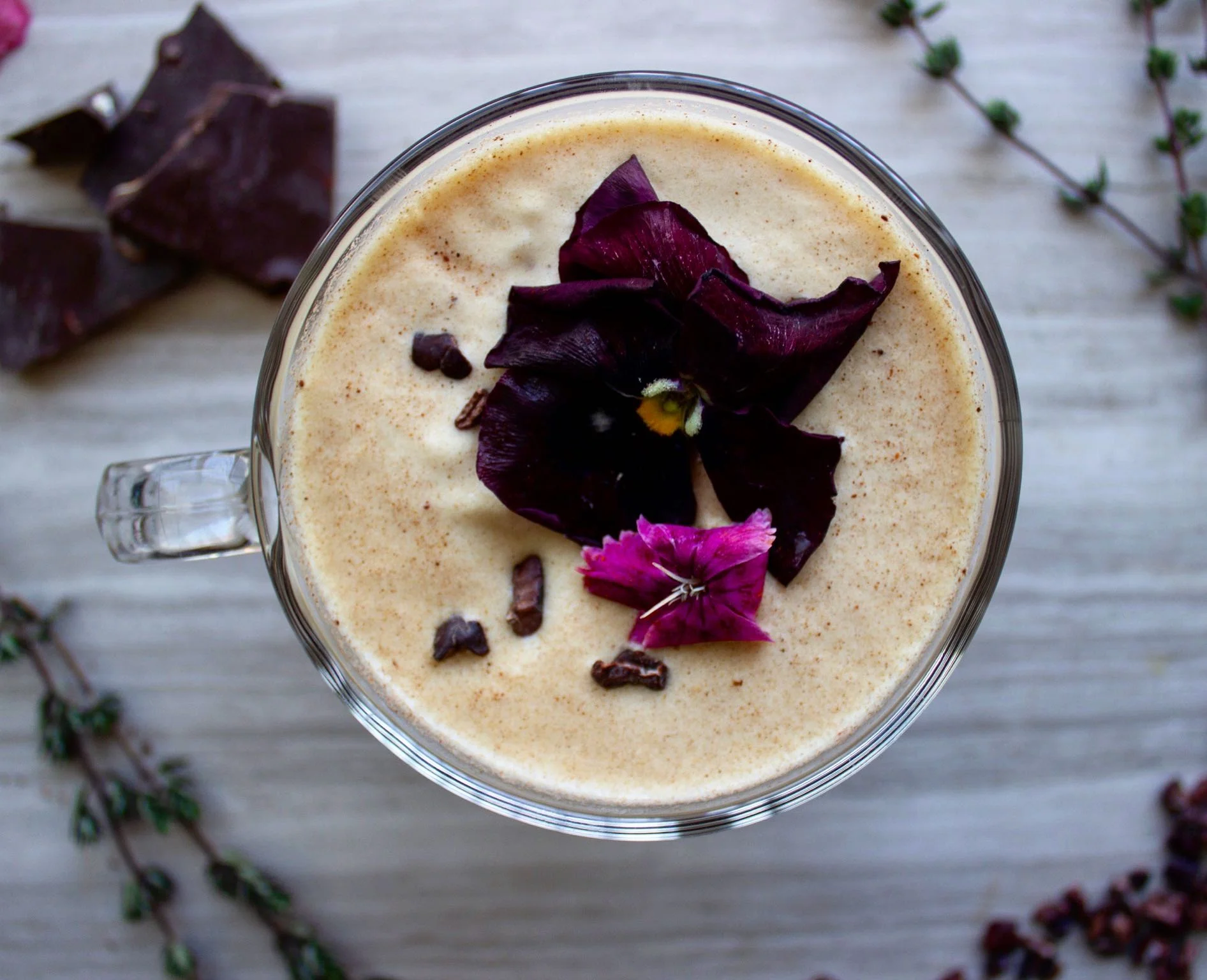 Garnish with edible flowers for a little extra flair.