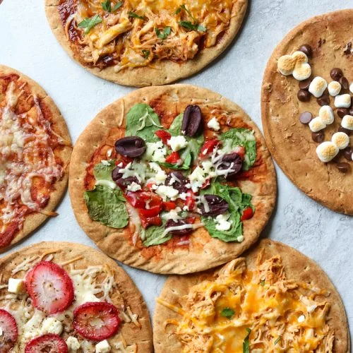 Pita Pizzas are an easy, versatile hit with eaters of all ages.