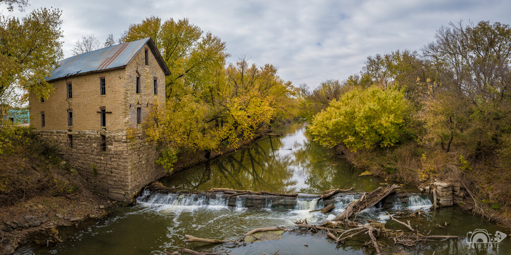 Fall at Drinkwater & Schriver Flour Mill — 34th State Media LLC