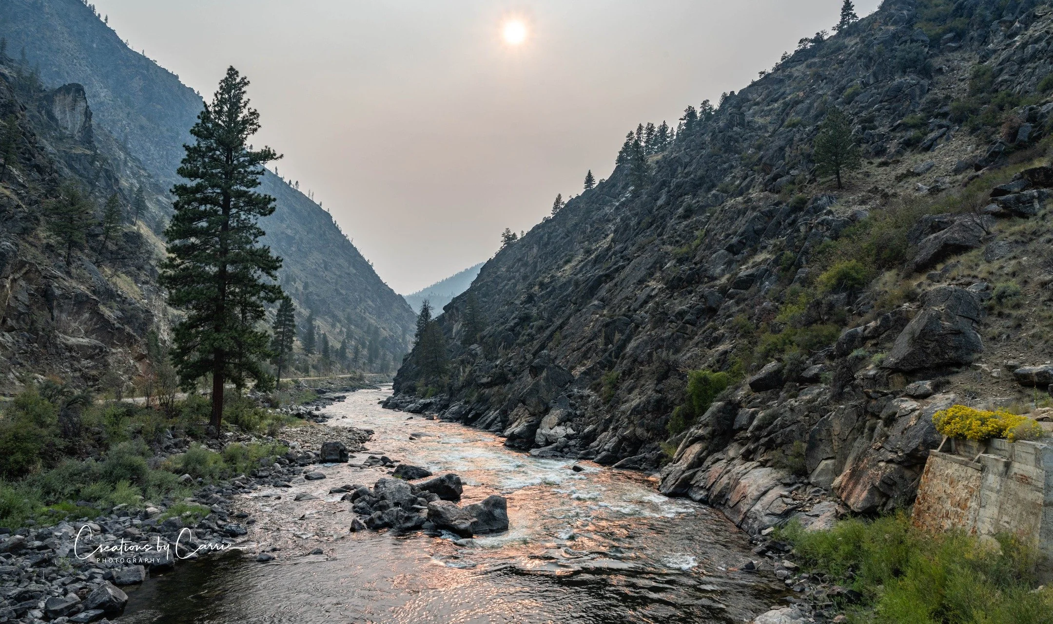 #smokyskies#eerievibes#northforksalmonriver#idaho#idahome