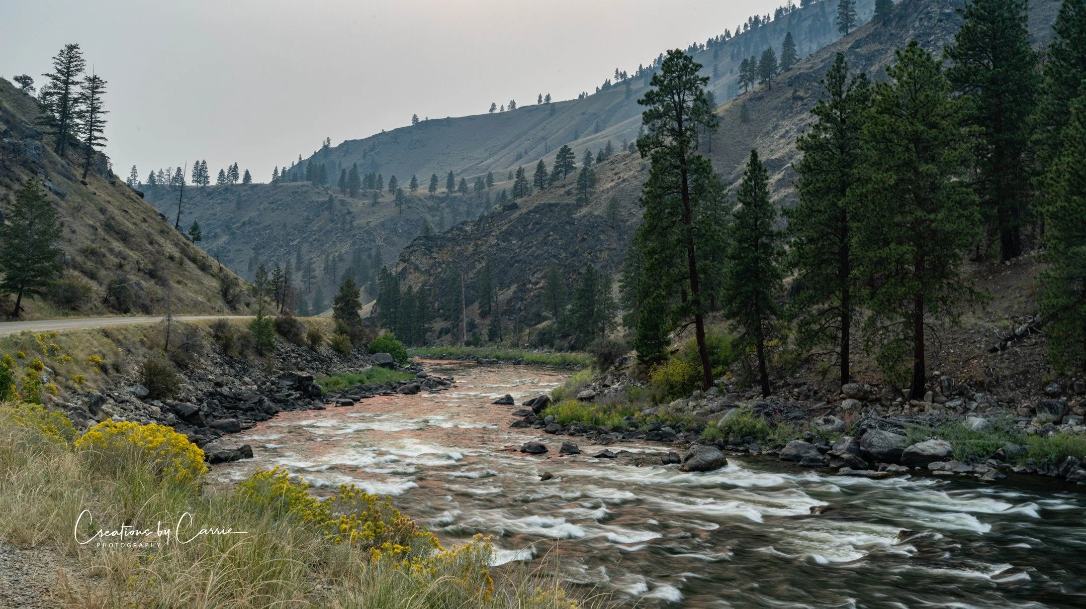 #smokyskies#northforksalmonriver#redreflection#idaho#idahome