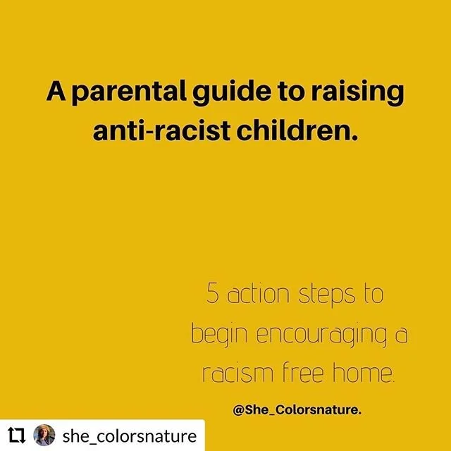 Repost @she_colorsnature
- - - - - -
Conversations about racism need to happen in your home first, then your larger family and finally your community.

White parents,

You have a responsibility to raise children who understand that black and brown bo