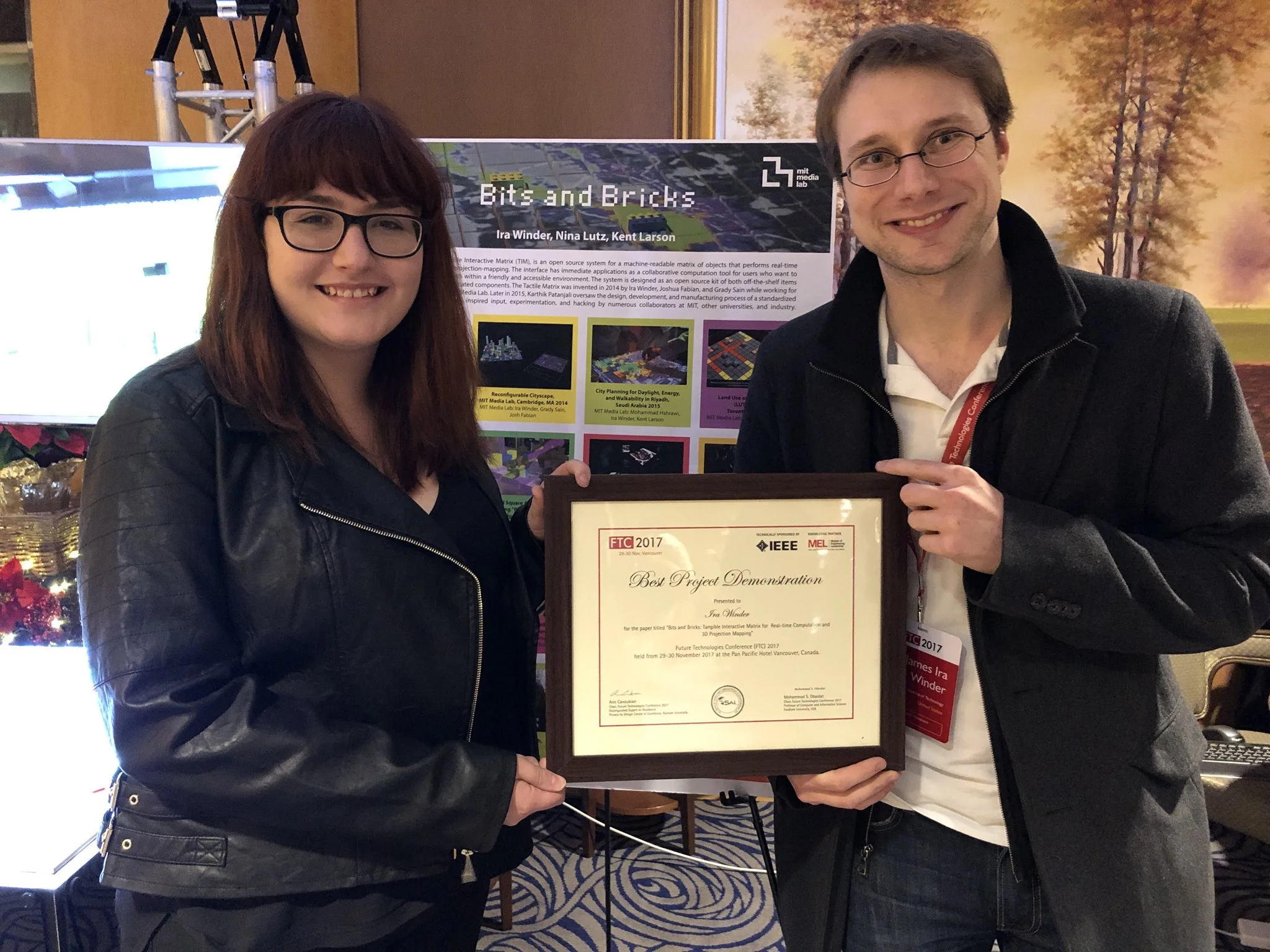 "Bits and Bricks" Wins Best Demo Award at IEEE Future Technologies Conference