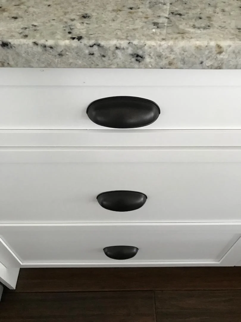 Shaker style cabinets and doors: There are so many door options! Don’t just go with the standard 5 panel door, find something that compliments the style of your home.