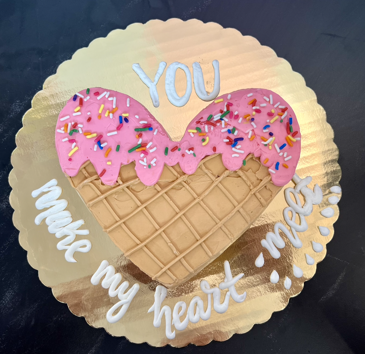 You Make my Heart Melt Cookie Cake