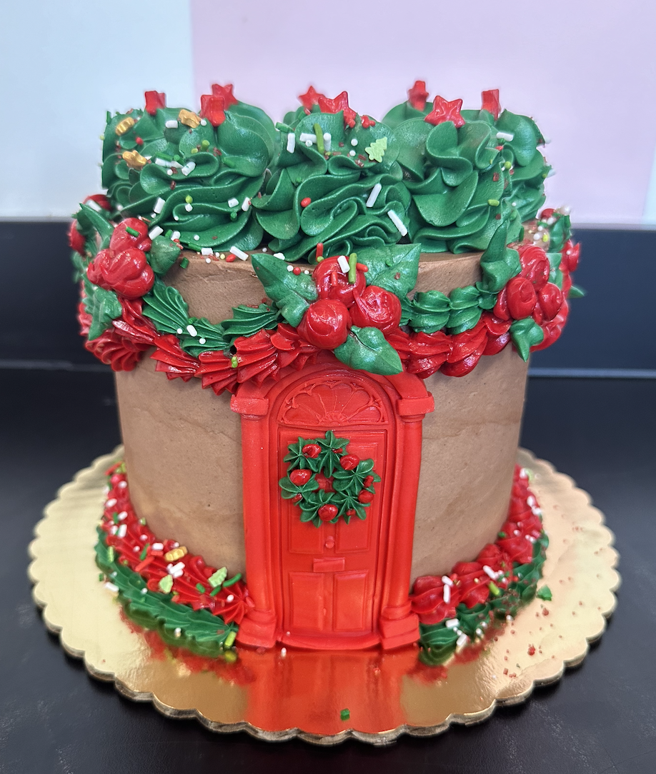 Chocolate Holiday Door Cake