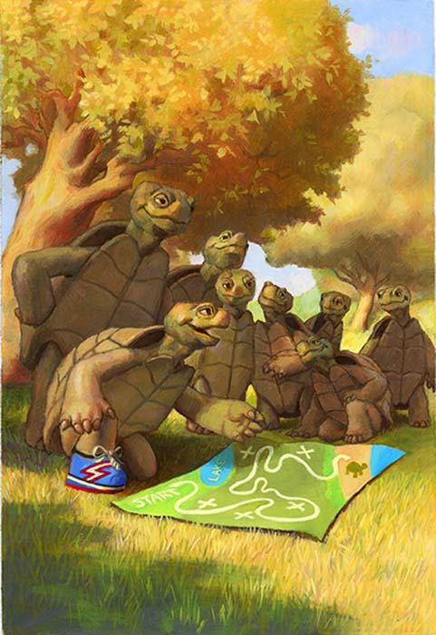 Eric Freeberg Illustration-'Tortoise and Gazelle,' book 2 in Kudu the Tortoise series. Ndowe International Press.jpg