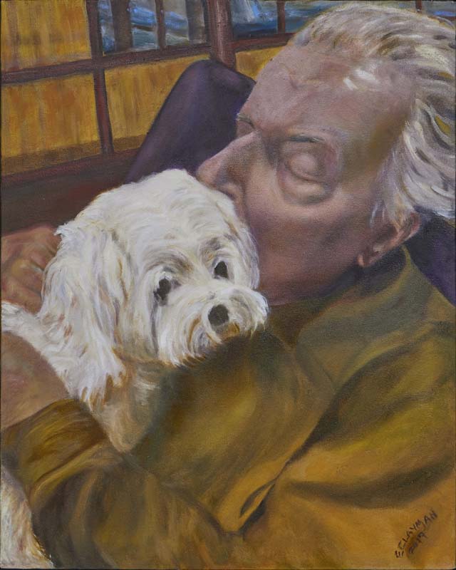 Elaine Clayman-Assisted Living (Jack and Chloe)-Oil on Linen-$1200 (Copy)