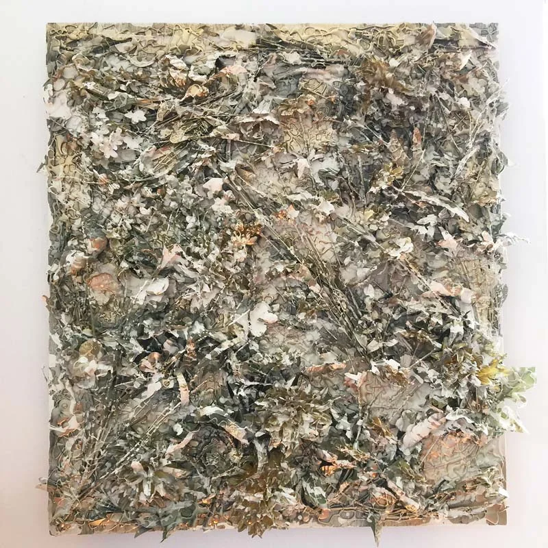 Donna Corvi-Spring Floral Surface Conversion-Mixed Media-$2200