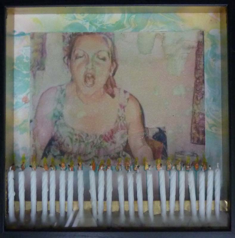Rosemary Sloggatt-Candles-Mixed Media, Ink, Wax, and Gold Leaf-$350 (Copy)