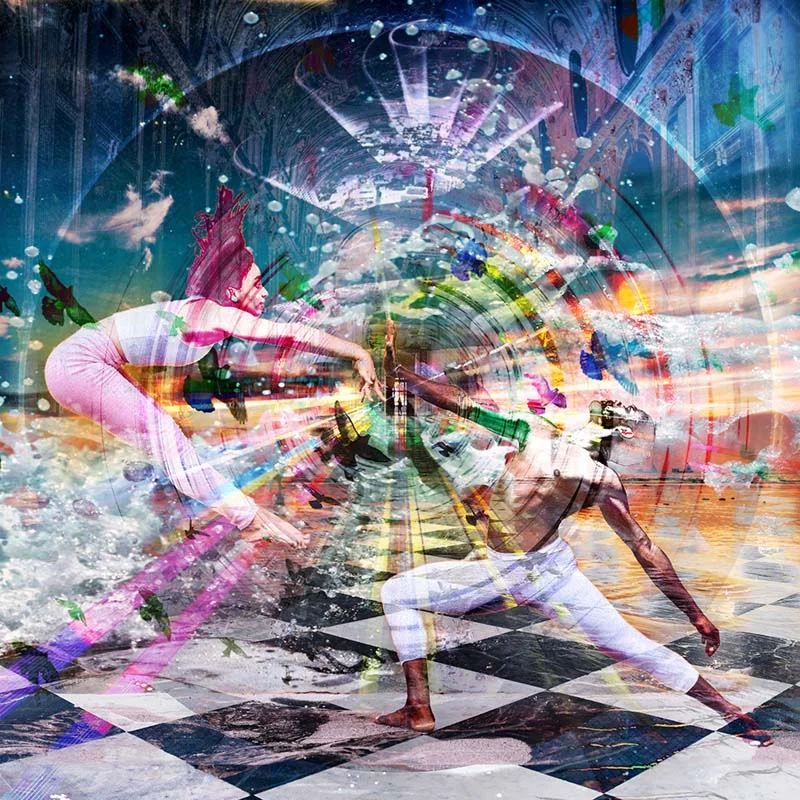 Tod Seitz-Life is Water Dancing to the Tune of Solids-Digital Collage-$222