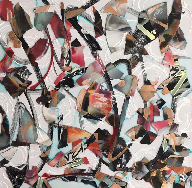 Acquaetta Williams-Ephemeral-Acrylic, Paper and Vinyl-$1200