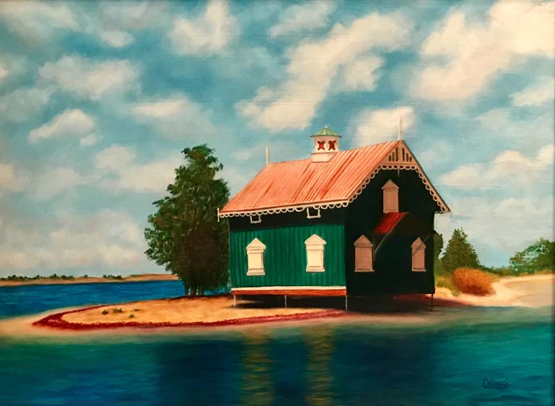 Gamecock Cottage, Stony Brook 18x24 Oil