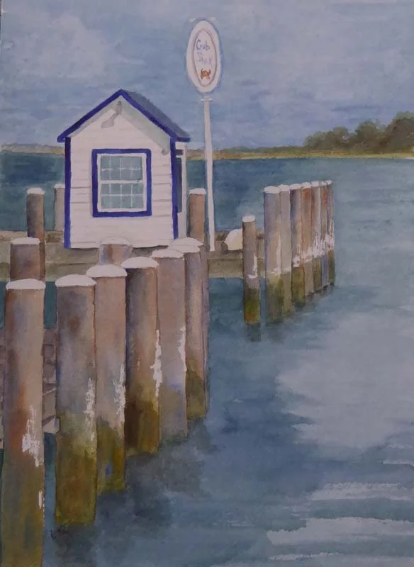 Anne Katz-Crab Shak-Watercolor-$300