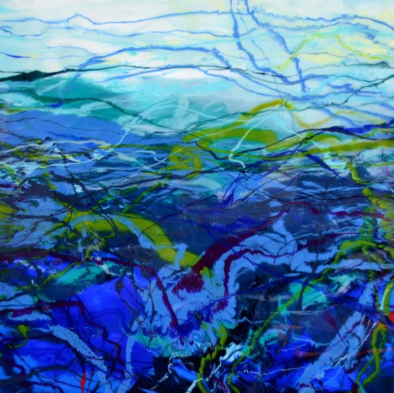 Barbara Bilotta-Lumininous Waters-Acrylic with Resin-$2000