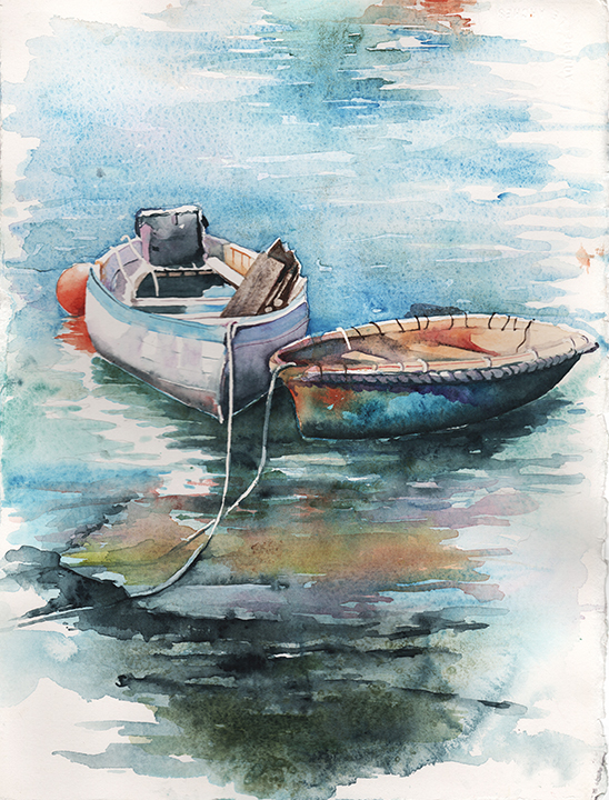 Jan Guarino-Row Me Away-Watercolor-$550 (Copy)