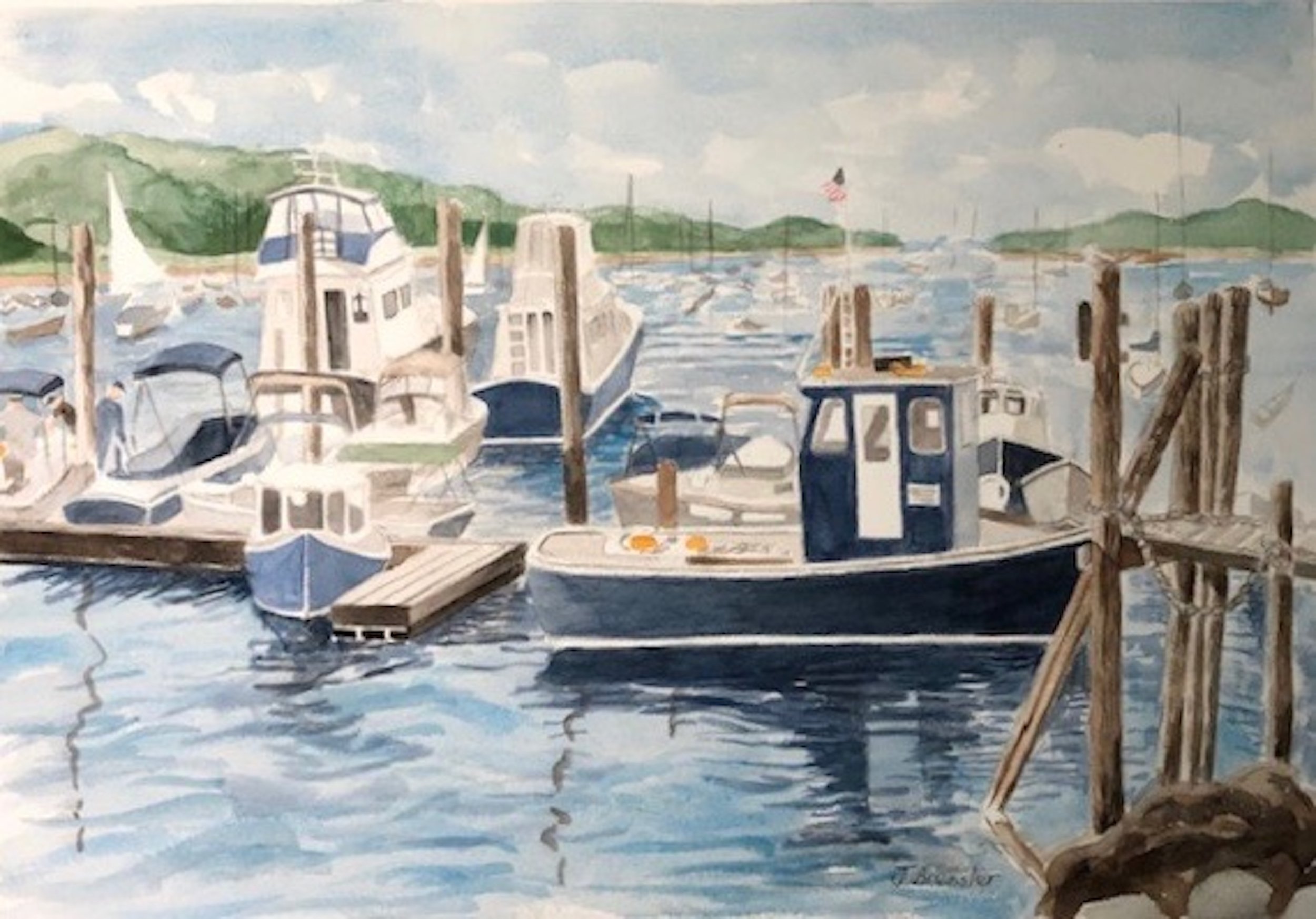 Joyce Bressler-Northport Spring-Watercolor-$350 (Copy)