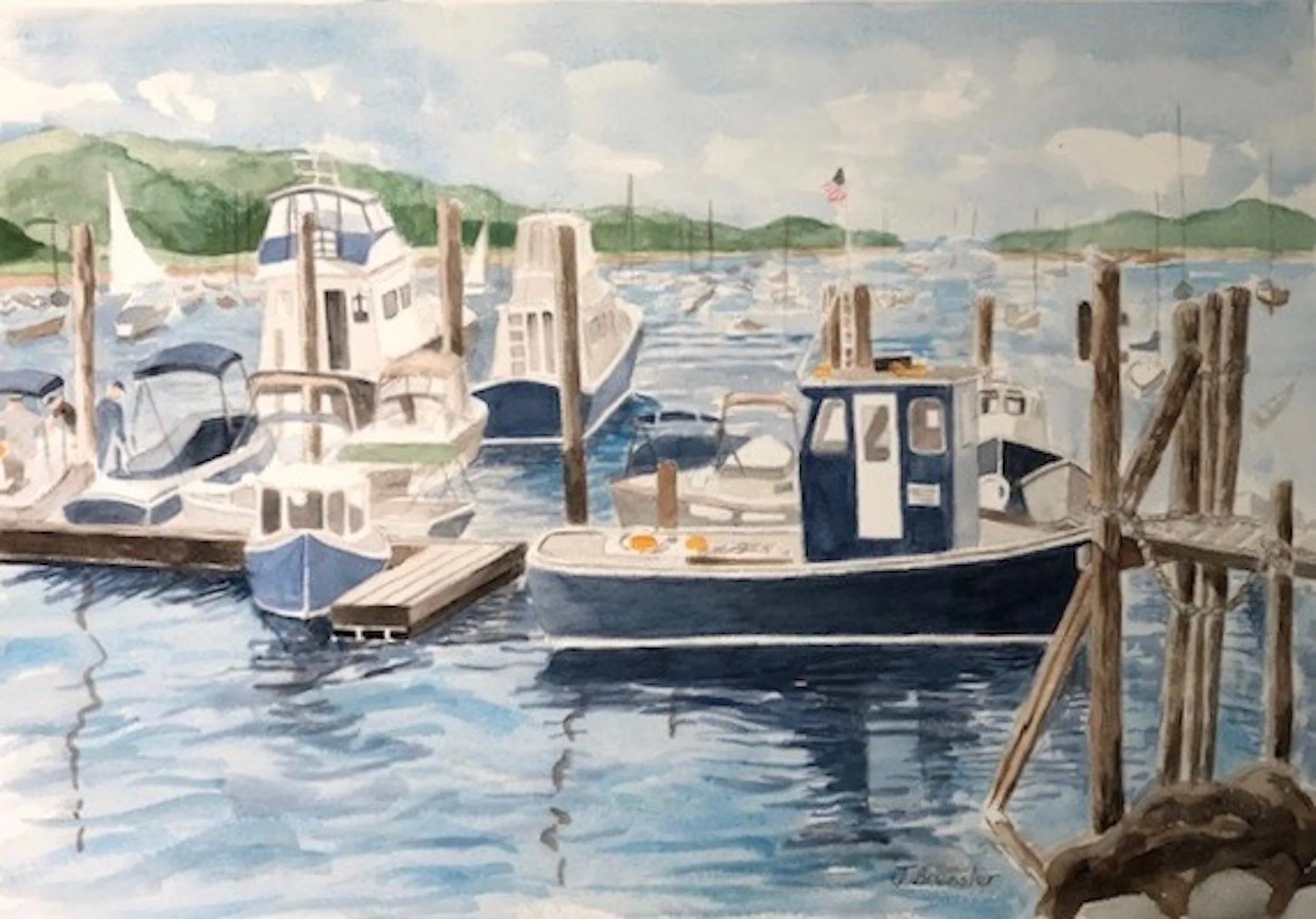 Joyce Bressler-Northport Spring-Watercolor-$350