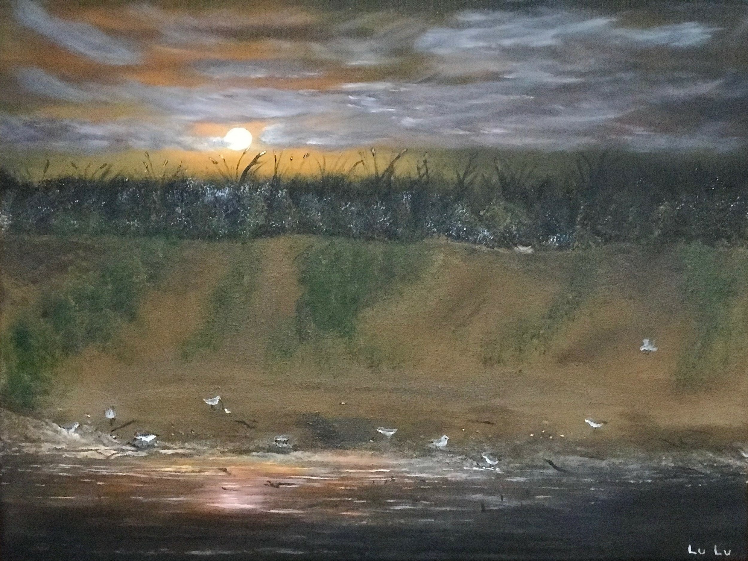 Luann Johnson-Piping Plovers of Fire Island-Acrylic and Oil-$1200 (Copy)