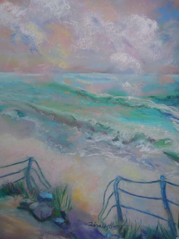 Tina Anthopny-Sunrise at the Beach-Pastel (Copy)