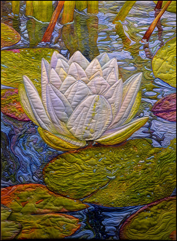 Lily Pond in Golden Gate Park-Ross &amp; Bonnie Bennett Barbera-Quilted Collaboration (Copy)