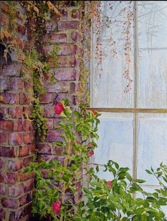 Camellia House, Planting Fields Arboretum,  Acrylic on Canvas, 36 x 48 2019 (Copy)