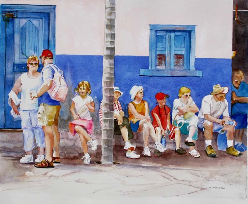 Katherine Hiscox-Meeting at the Blue Wall-Watercolor (Copy)
