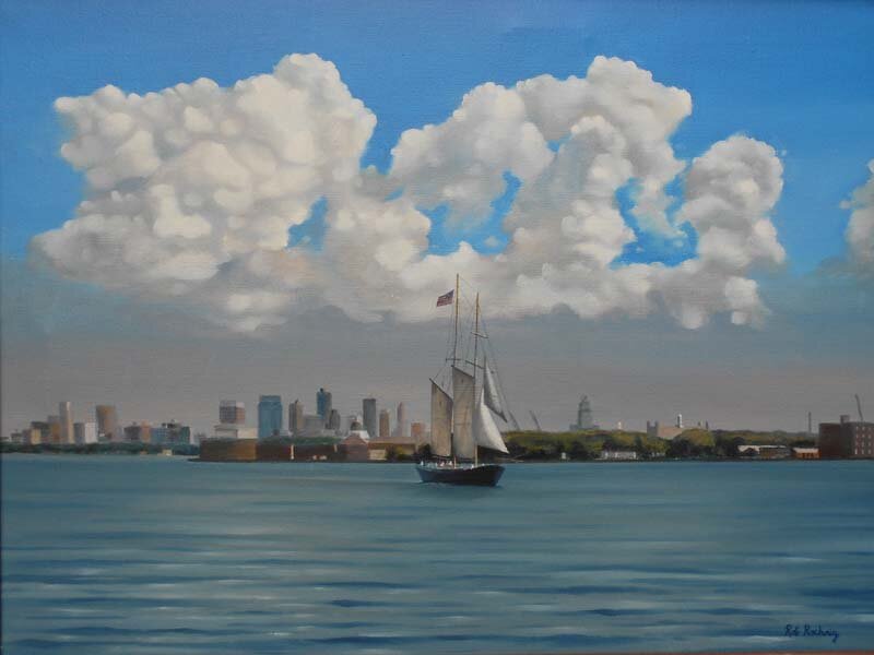 Robert Roehrig-Clearing Skies, Lower New York Harbor-Oil (Copy)
