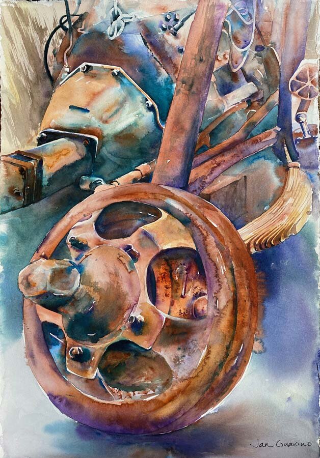 Jan Guarino-Car Parts-Watercolor-$850
