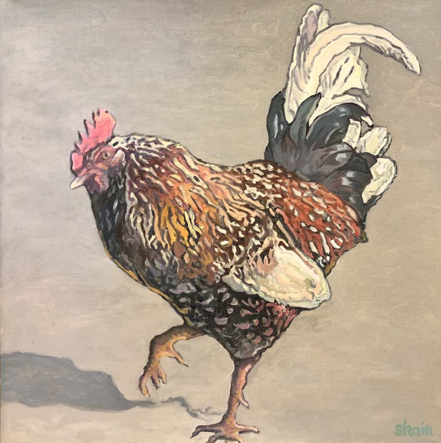 Shain Bard-Rooster Strutting #1-Oil-$600