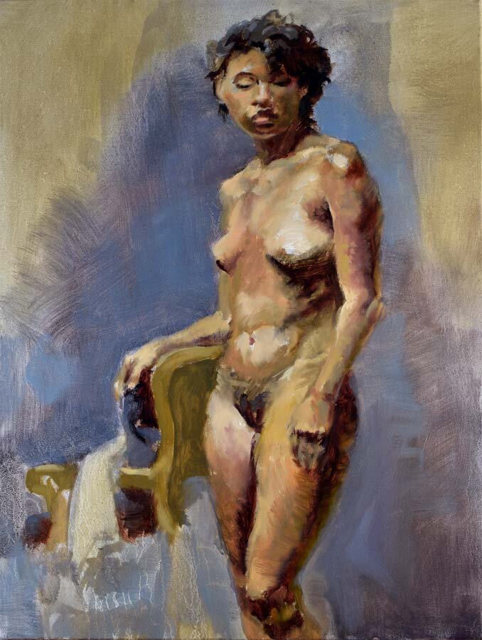 Victor Vaccaro-Eva-Oil on Canvas-$2000