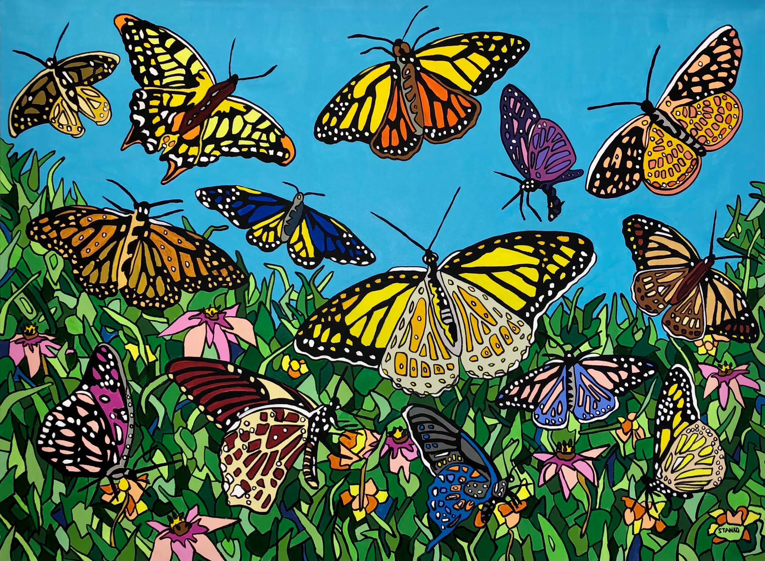 Butterfly Island-Acrylic