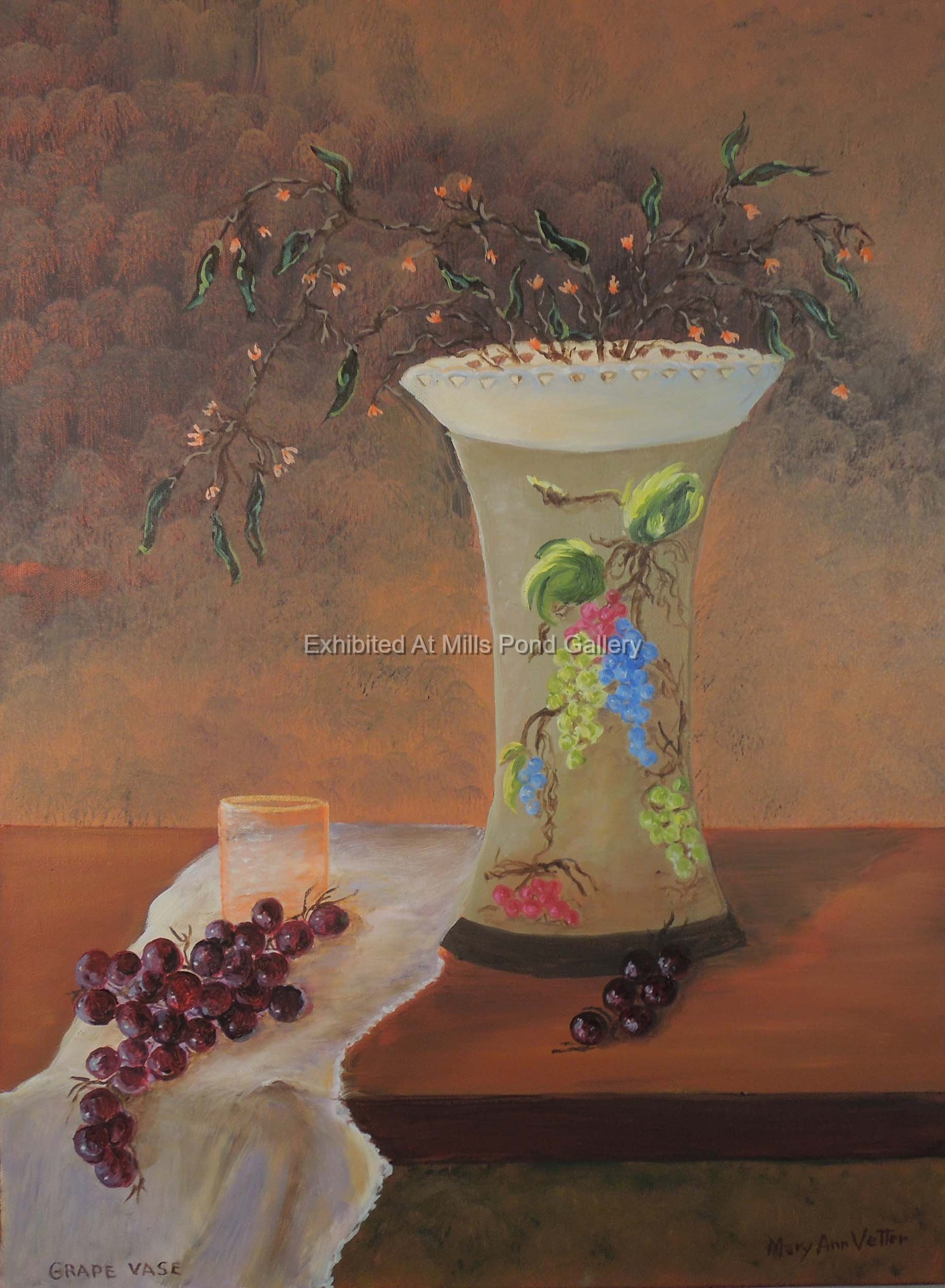 Mary Ann Vetter-Grape Vase-Oil