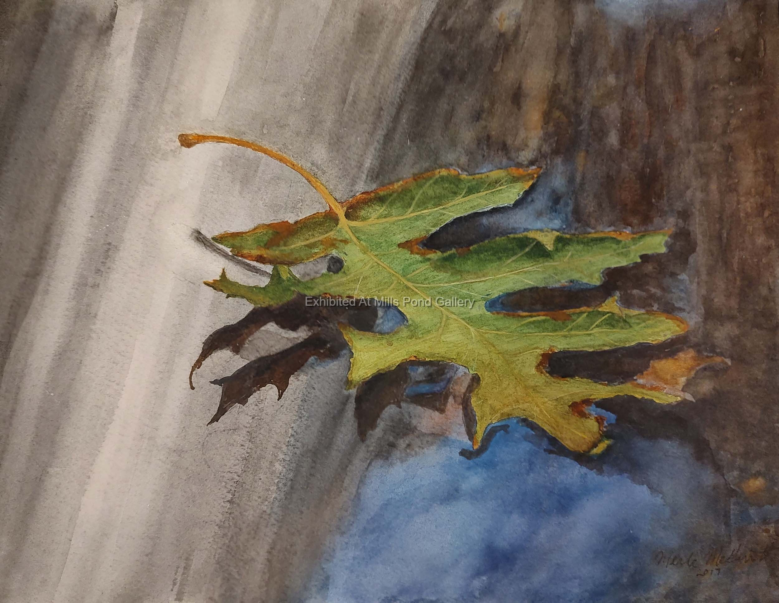 Merle McGarrett-Wind Swept Leaf-Watercolor