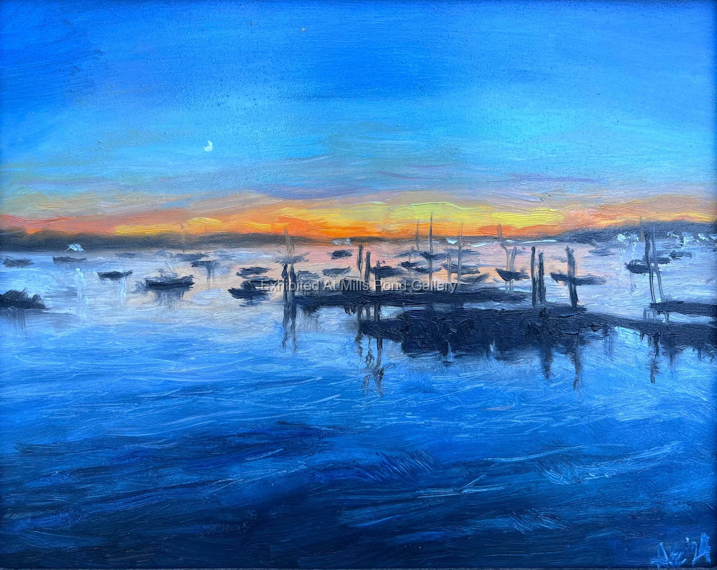 Anastasia Eswar-Manhasset Bay Sunset-Oil.jpg